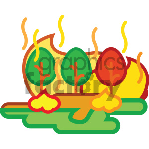 forest fire nature icon