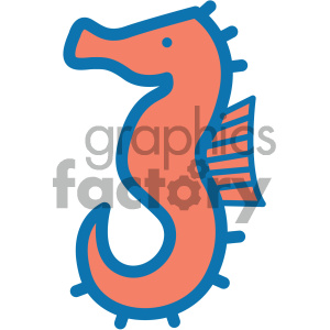 seahorse ocean icon