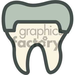 capped tooth dental vector flat icon designs