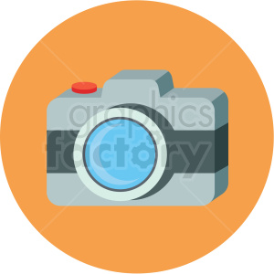 camera icon with orange circle background