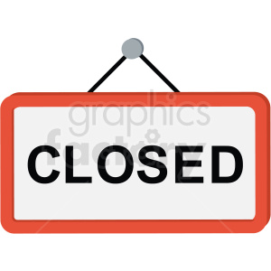 closed sign icon