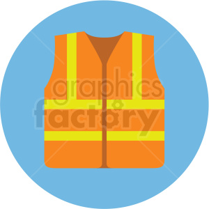 construction vest icon with blue circle background