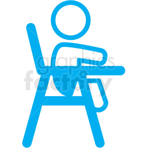 baby in high chair icon