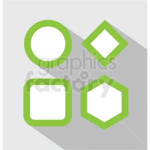 variety with square background icon clip art