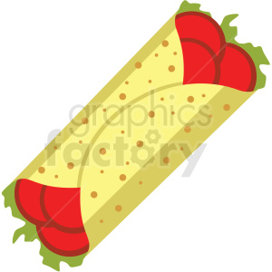 burrito vector flat icon clipart with no background