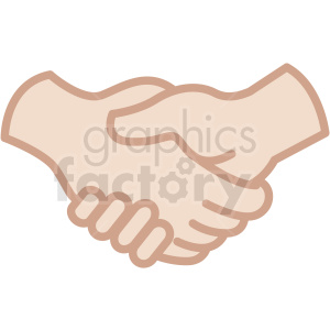 white hands handshake vector icon