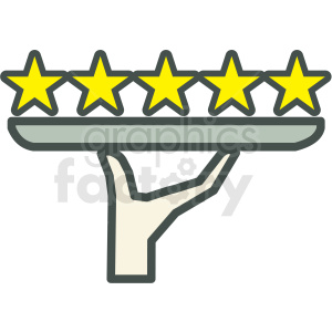 5 star rating vector icon