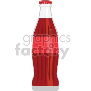 soda pop glass bottle flat icons