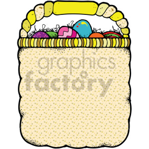   easter basket full of eggs 