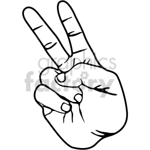 hand sign two black white