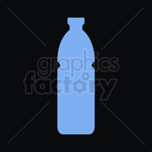 blue bottle silhouette black background