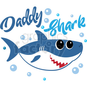 daddy shark typography design