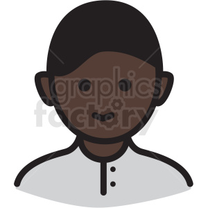 african american boy avatar vector clipart