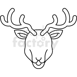 black and white deer icon