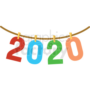 2020 banner new year clipart