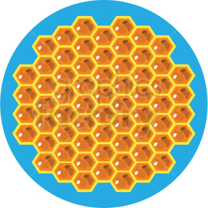 cartoon honeycomb vector clipart blue background