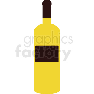 yellow wine bottle vector no background