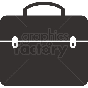 A simple black and white clipart image of a briefcase.