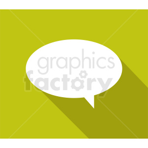 speech bubble vector clipart on yellow background
