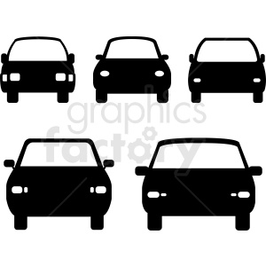 car front ends vector clipart