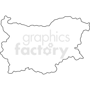 Bulgaria outline vector