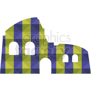 Colosseum purple and yellow vector design