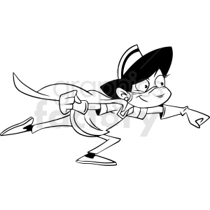 black and white cartoon nurse fighting vector clipart