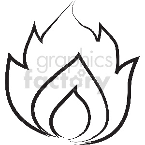black and white tattoo fire vector clipart