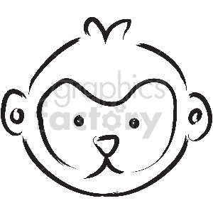 black and white tattoo monkey vector clipart