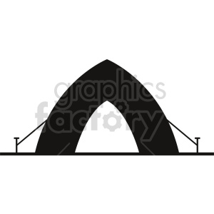 Black and White Tent for Camping