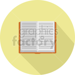 Open Book on Yellow Background