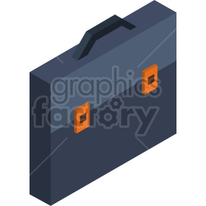 isometric briefcase vector icon clipart 2