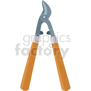   The clipart image shows a pair of garden loppers, which are a type of garden cutters used for trimming and pruning branches and twigs. 