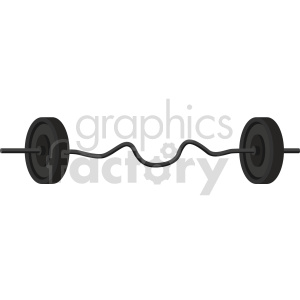 curl barbell with weights vector graphic