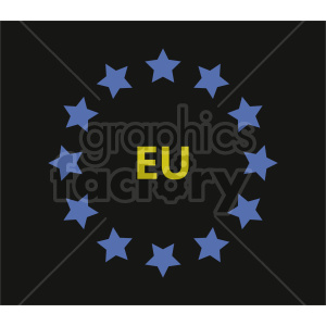 Flag of European Union vector clipart 01