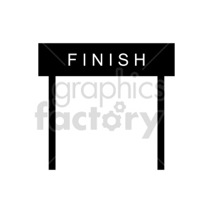 finish sign vector clipart
