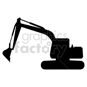 excavator silhouette vector clipart