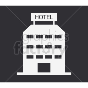 hotel on dark background vector clipart