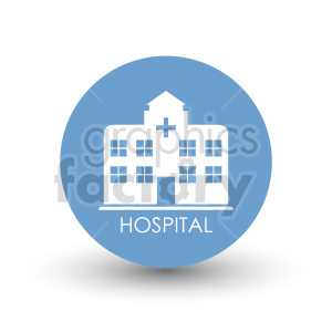 blue hospital vector clipart