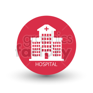 red hospital vector clipart