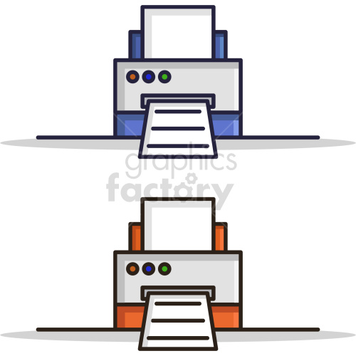 two printers clipart