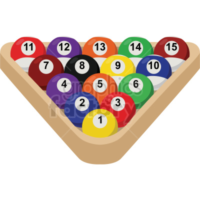 Colorful Billiard Balls in Triangle Rack