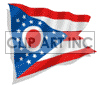 3D animated Ohio flag