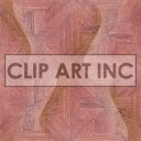Abstract clipart image with a curved, interlocking pattern in shades of pink and brown.