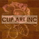 A clipart image of a rose etched onto a wooden surface.