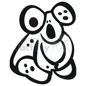 Black and white spotted koala 