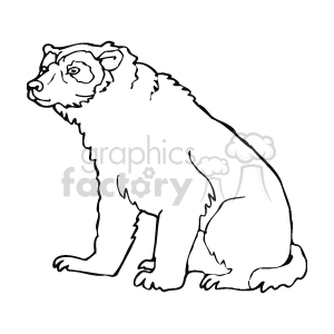 Line drawing of a bear