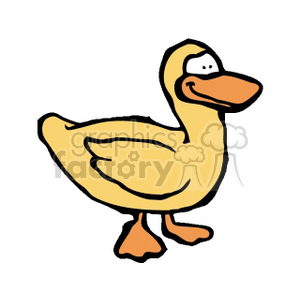 Cartoon of a silly duck