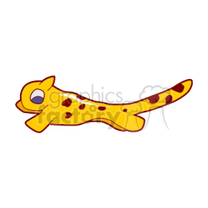 Cute cartoon cheetah running