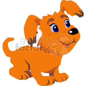 Cartoon of a orange dog